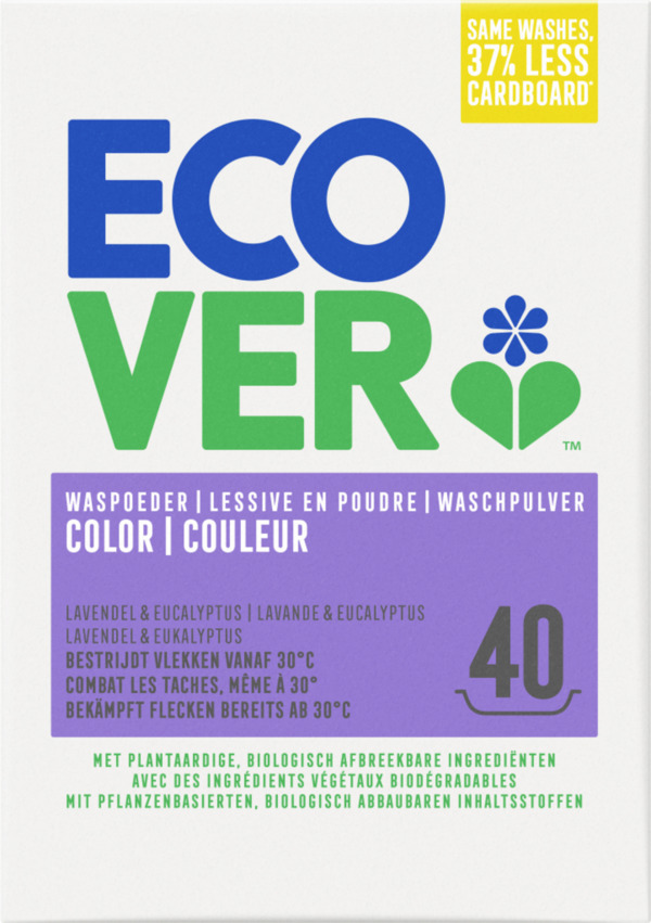 Bild 1 von Ecover Lavendel und Eukalyptus Colorwaschmittel Pulver 40 WL