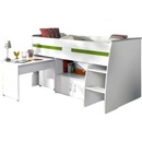 Bild 1 von Hochbett Reverse Parisot weiß inklusive Schreibtisch + Kommode + Ablagefach + Lattenrostplatte