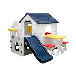 Kinder Spielhaus mit Rutsche - Garten Kinderhaus ab 1 - Indoor Kinderspielhaus