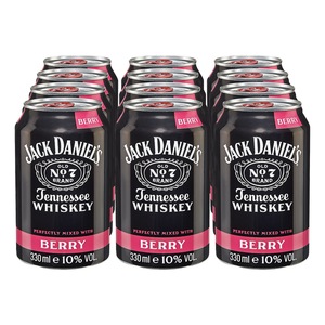 Jack Daniel's Whiskey & Berry Mixgetränk 10,0 % vol 0,33 Liter Dose, 12er Pack