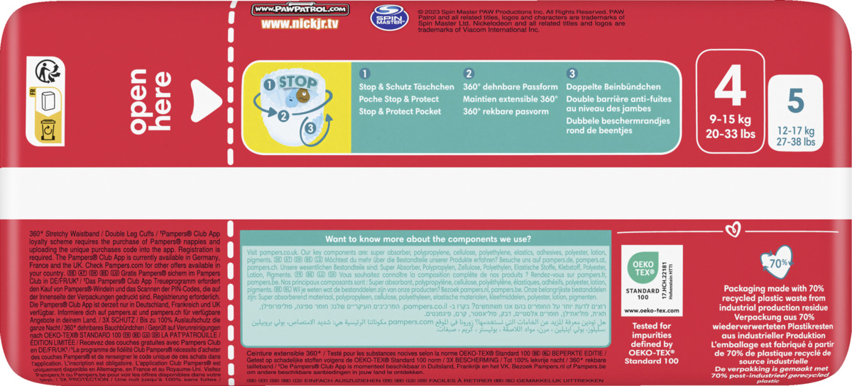 Bild 4 von Pampers baby-dry pants Gr.4 (9-15kg) Paw Patrol