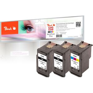 Peach Spar Pack Tintenpatronen kompatibel zu Canon PG-545*2, CL-546, 8287B001*2, 8289B001 (wiederaufbereitet)