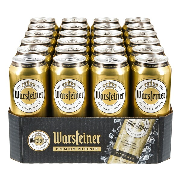 Bild 1 von Warsteiner Premium Pilsener 4,8 % vol 0,5 Liter Dose, 24er Pack