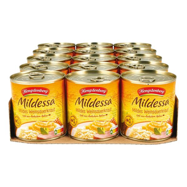 Bild 1 von Hengstenberg Mildessa Sauerkraut 285 g Abtropfgewicht, 15er Pack