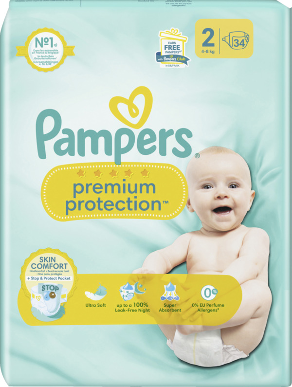 Bild 1 von Pampers premium protection Windeln Gr.2 (4-8kg)