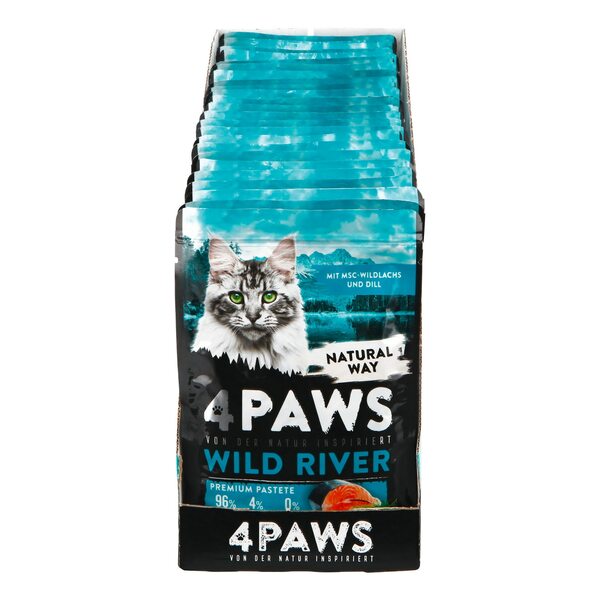 Bild 1 von 4 PAWS Katzennahrung Wildlachs Dill 85 g, 24er Pack