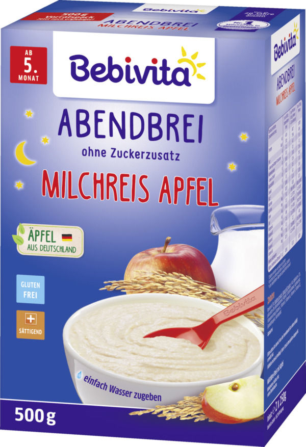 Bild 1 von Bebivita Abendbrei Milchreis Apfel ab 5. Monat