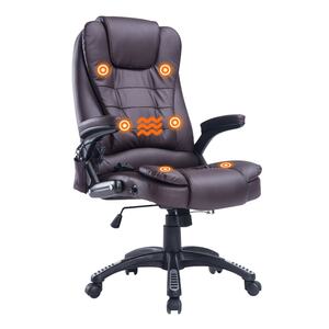 HOMCOM Bürosessel / Chefsessel mit Massage- und Wärmefunktion 62 x 68 x (111-121) cm (BxTxH)   Chefsessel Massagesessel Bürostuhl Massagestuhl