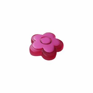 Bella Casa Dekomagnet Magnet Kühlschrankmagnet Pinnwandmagnet, Ø 30 mm, Blume rot-rosa, 1 Stück