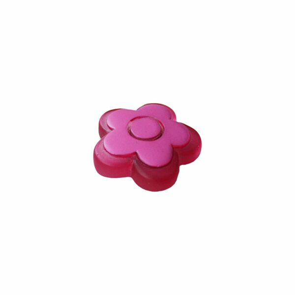 Bild 1 von Bella Casa Dekomagnet Magnet Kühlschrankmagnet Pinnwandmagnet, Ø 30 mm, Blume rot-rosa, 1 Stück