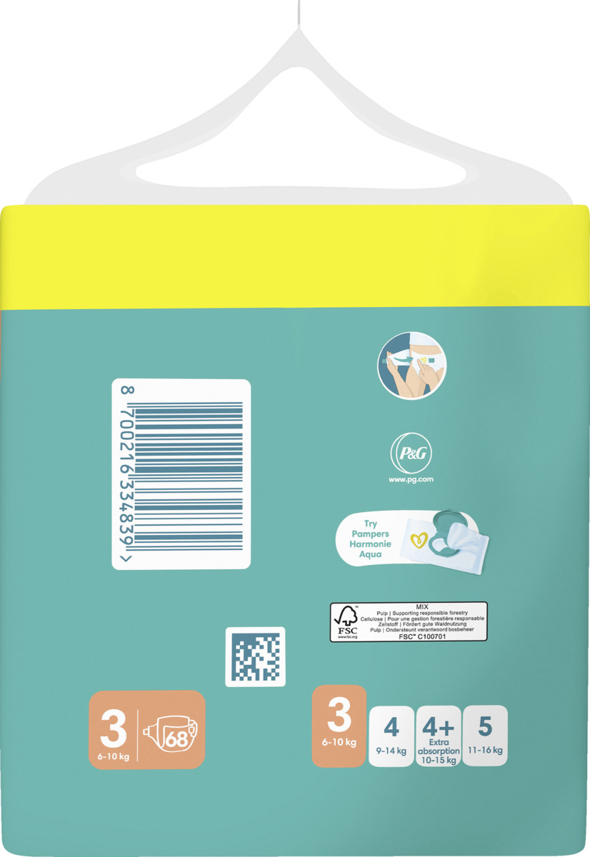 Bild 1 von Pampers baby-dry Windeln Gr. 3 (6-10kg) Big Pack