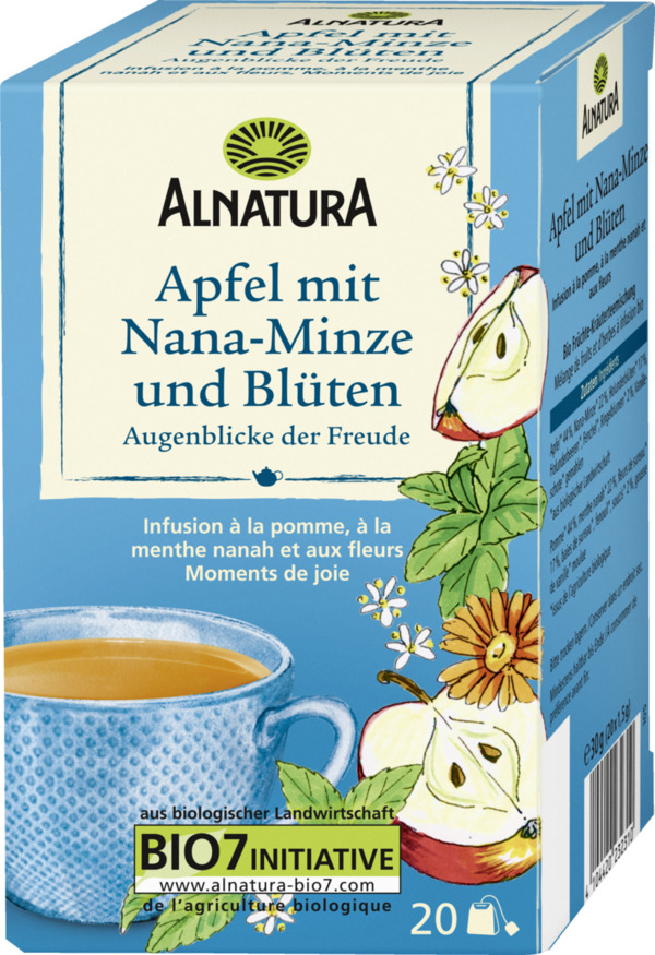 Bild 1 von Alnatura Bio Apfel mit Nana-Minze & Blüten Tee