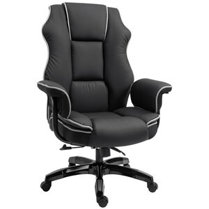 Vinsetto Bürostuhl  ergonomisch schwarz 66,5 x 55 x 123-129 cm (BxLxH)   Schreibtischstuhl Gamingstuhl Drehstuhl Chefsessel