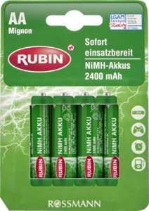 Rubin 
            AA Mignon HRL6 NiMH Akkus