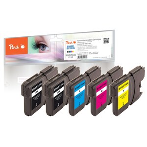 Peach Spar Pack Plus Tintenpatronen, kompatibel zu Brother LC-980/1100VALBP (wiederaufbereitet)