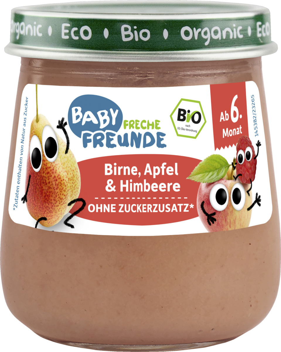 Bild 1 von Freche Freunde Bio Baby Birne, Apfel & Himbeere, 120 g