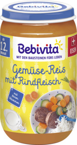 Bebivita Bio Gemüse-Reis mit Rindfleisch