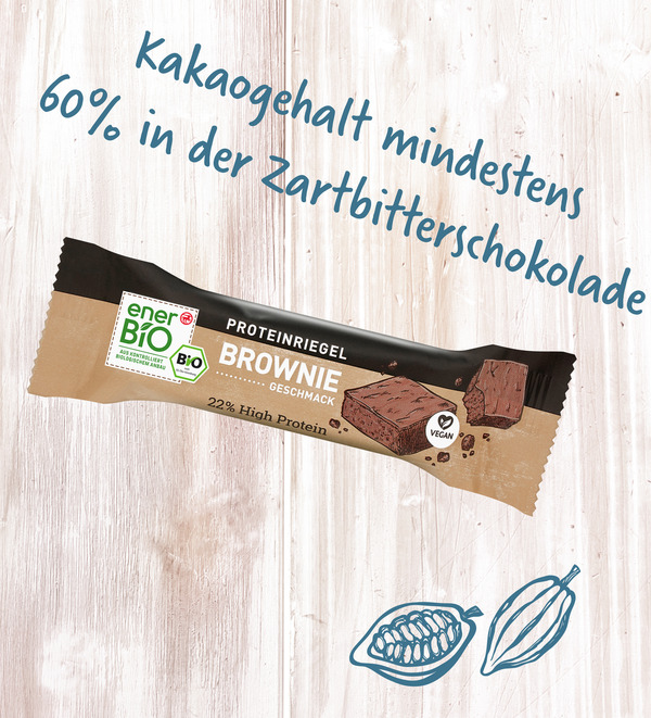 Bild 3 von enerBiO veganer Proteinriegel Brownie