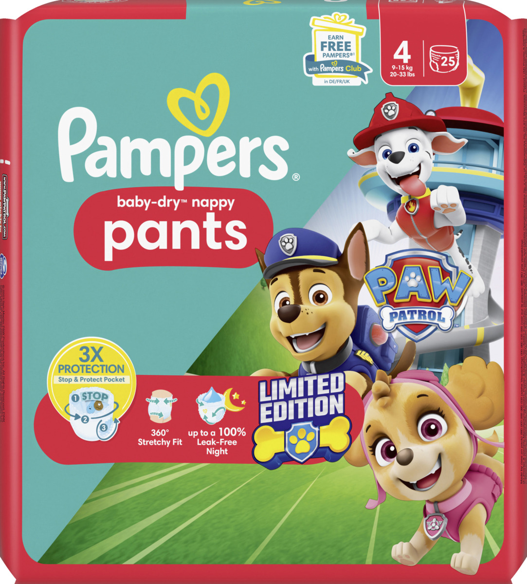 Bild 1 von Pampers baby-dry pants Gr.4 (9-15kg) Paw Patrol