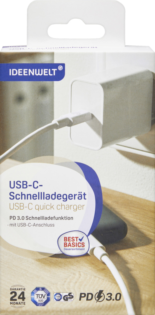 Bild 1 von IDEENWELT Best Basics USB-C-Schnellladegerät