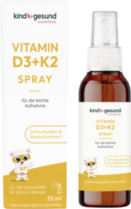 kindgesund Vitamin D3+K2 Spray für Kinder, 25 ml