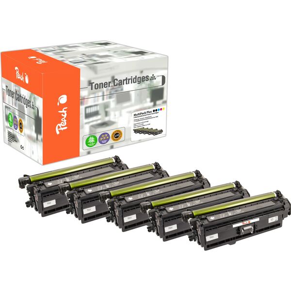 Bild 1 von Peach Spar Pack Plus Tonermodule kompatibel zu HP No. 508X, CF360X*2, CF361X, CF362X, CF363X (wiederaufbereitet)