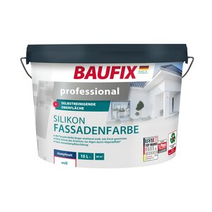 BAUFIX professional Silikon-Fassadenfarbe weiß, 10 Liter