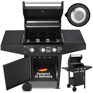 Broilcue BBQ Gas-Grill Louisiana, 3 Brenner Grillrost, Deckel mit Thermometer