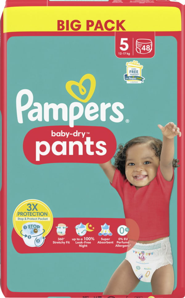 Bild 1 von Pampers baby-dry pants Gr.5 (12-17kg) Big Pack