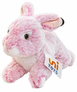 Uni-Toys Kuscheltier »Kaninchen, rosa-meliert oder gelb-meliert - superweich - 24 cm (Länge) - Plüsch-Hase - Plüschtier«