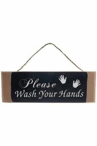 MyFlair Holzschild "Wash your hands"