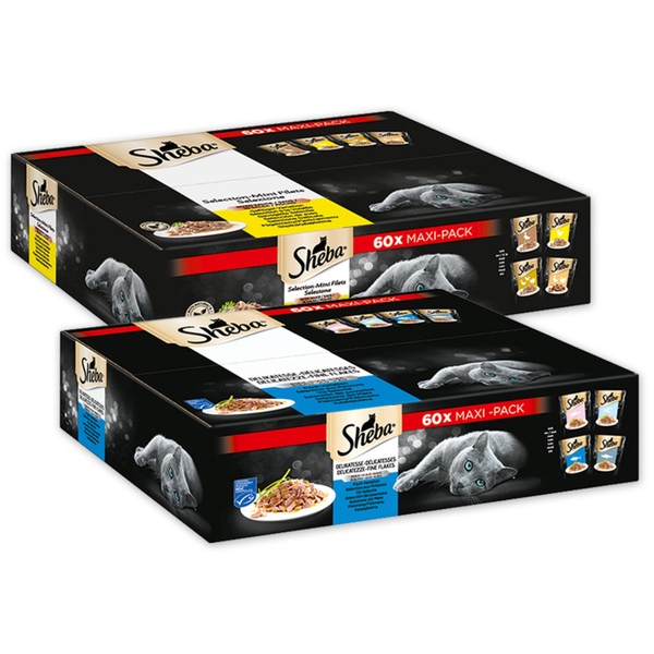Bild 1 von SHEBA® Portionsbeutel Multipack Selection Mini Filets in Sauce Geflügel Variation 60 x 85g