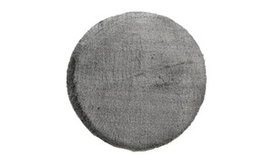 HOME STORY Hochflorteppich grau Synthethische Fasern Ø: [160.0] Teppiche