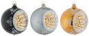 Bild 1 von Thüringer Glasdesign Weihnachtsbaumkugel »Black&White&Gold«, (Set, 3 St.), Refelexkugeln