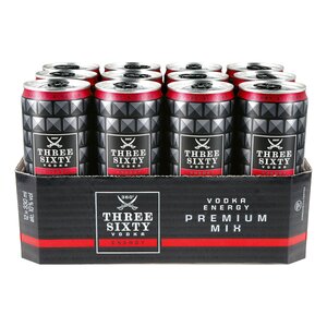 Three Sixty Vodka & Effect Energy Mixgetränk 10,0 % vol 0,33 Liter Dose, 12er Pack