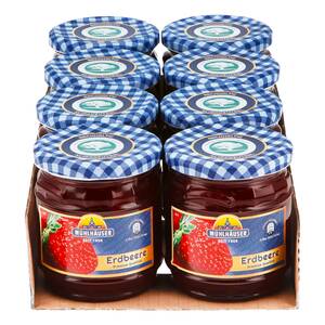 Mühlhäuser Extra Konfitüre Erdbeer 450 g, 8er Pack
