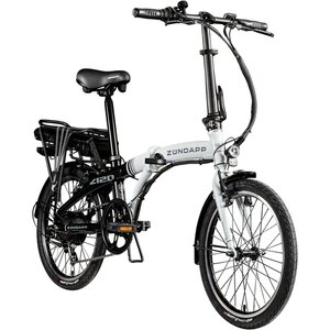 Zündapp Z120 20 Zoll E Bike Elektro Bike Pedelec Faltrad E Klapprad E Fahrräder leichte Ebikes 20" Urban E Bikes Stadtrad... schwarz/weiß, 28 cm
