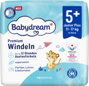 Babydream Premium Windeln Gr. 5+ Junior 11-17 kg