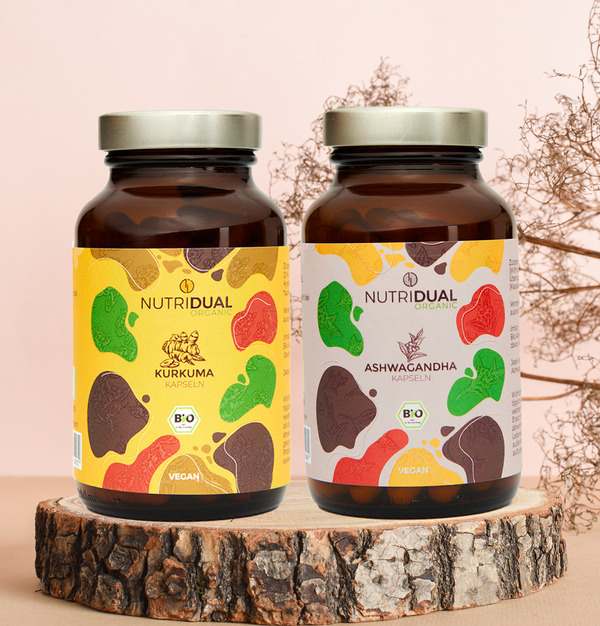 Bild 1 von NutriDual Vorteilspack Bio Kurkuma und Ashwagandha Kapseln