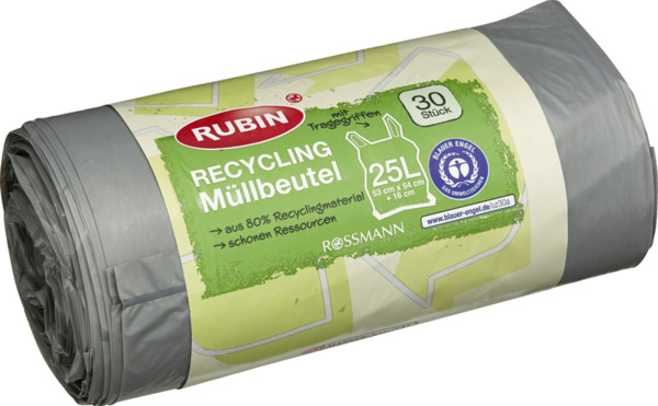 Bild 1 von RUBIN Recycling Müllbeutel mit Tragegriff