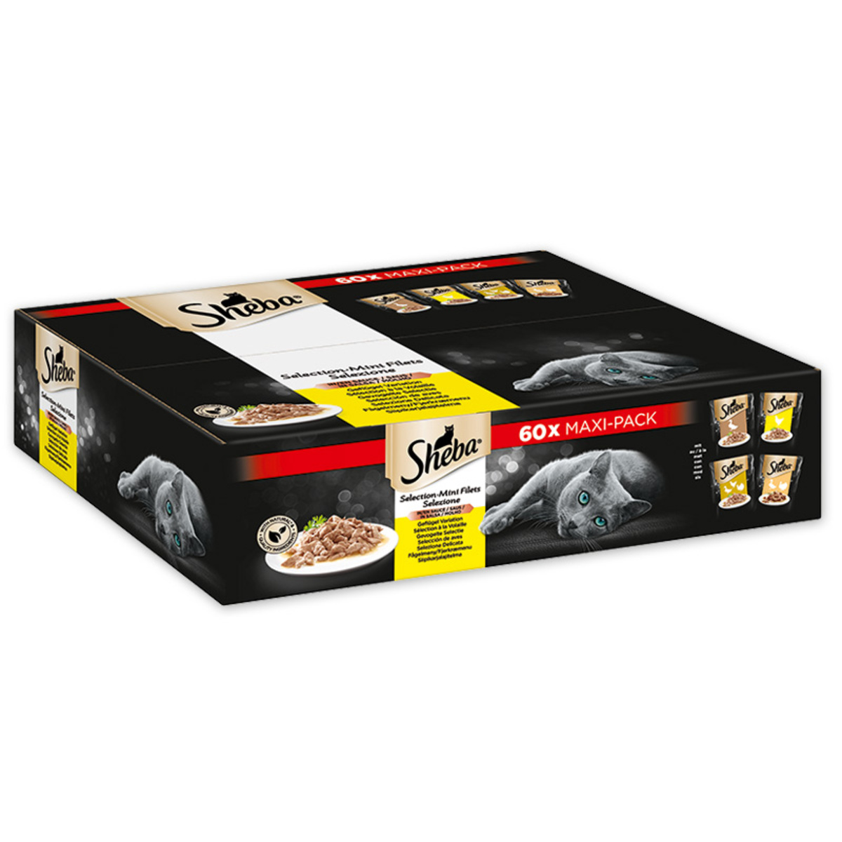 Bild 3 von SHEBA® Portionsbeutel Multipack Selection Mini Filets in Sauce Geflügel Variation 60 x 85g