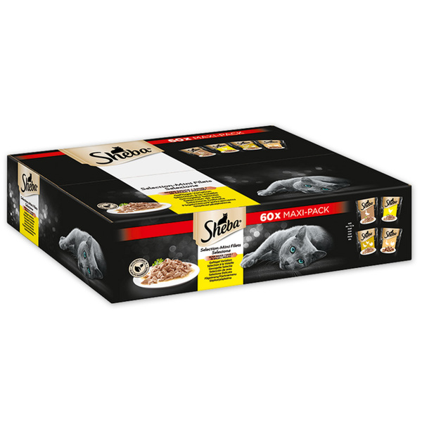 Bild 3 von SHEBA® Portionsbeutel Multipack Selection Mini Filets in Sauce Geflügel Variation 60 x 85g