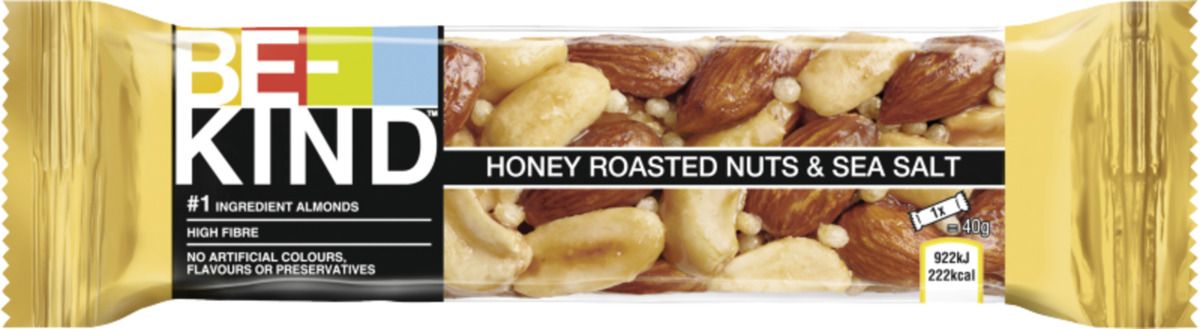 Bild 1 von BE-KIND Honey Roasted Nuts & SeaSalt Riegel, 40 g