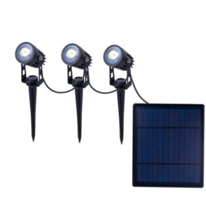 LED-Solarspot Spoti, 3er Set, inkl. Solarpanel und Erdspießen