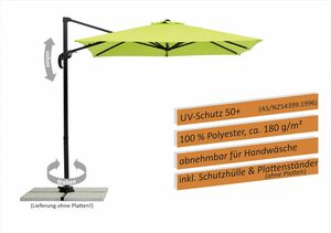 Schneider Sonnenschirm Rhodos Junior apfelgrün, 230 x 230 cm