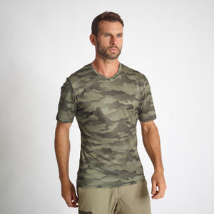 Jagd-T-Shirt 100 atmungsaktiv camouflage grün