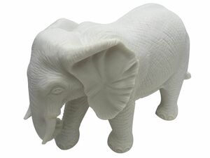 Trendline Statue Elefant 42 cm, weiss
