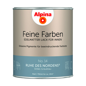 Buntlack 'Feine Farben' Ruhe des Nordens, graublau matt 750 ml