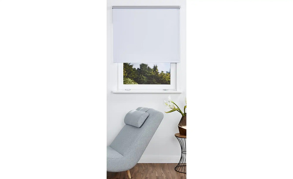 Bild 1 von KHG Seitenzugrollo weiß Polyester Maße (cm): B: 122 Gardinen & Sichtschutz