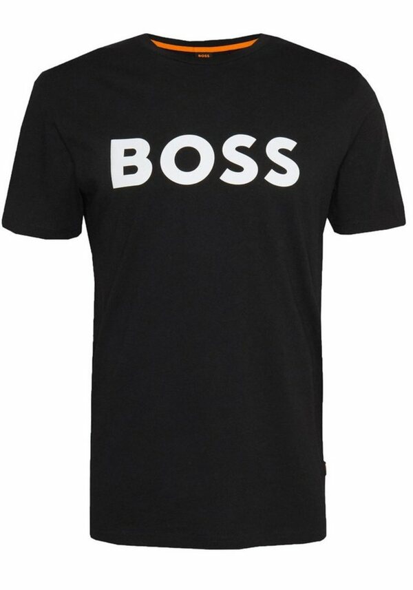 Bild 1 von Boss T-Shirt »Hugo Boss Shirt mit Logo Print« mit Kontrast Detail